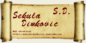 Sekula Dimković vizit kartica